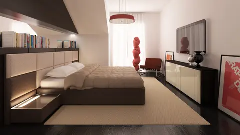 home project Zs1 – interior arrangement, Townhouses in a modern style, glazed dormer windows and an energy-saving shape.