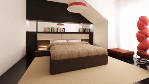 home project Zs1 – interior arrangement, Townhouses in a modern style, glazed dormer windows and an energy-saving shape.