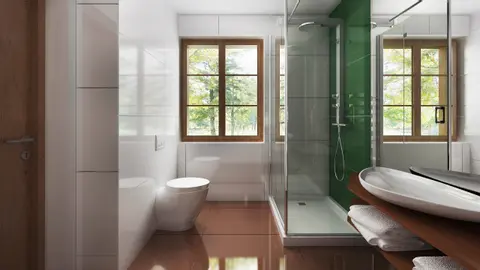 gotowy projekt domu Z30 – aranżacja wnętrz, Dom z zadaszoną werandą i balkonem w wersji murowanej