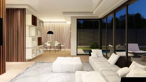 home project Zx90 – interior arrangement, Nowoczesny dom piętrowy w miejskim stylu na wąską działkę.