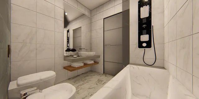 gotowy projekt domu Zx88 – aranżacja wnętrz, Nowoczesny dom parterowy z płaskim dachem i garażem dwustanowiskowym.