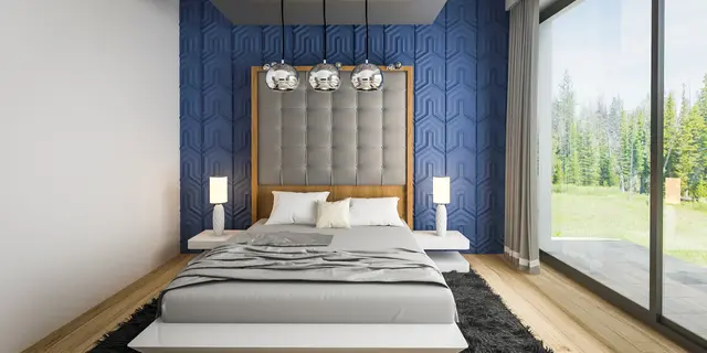 gotowy projekt domu Zx87 – aranżacja wnętrz, Nowoczesny parterowy dom z dużymi przeszkleniami i wiatą na 2 samochody.