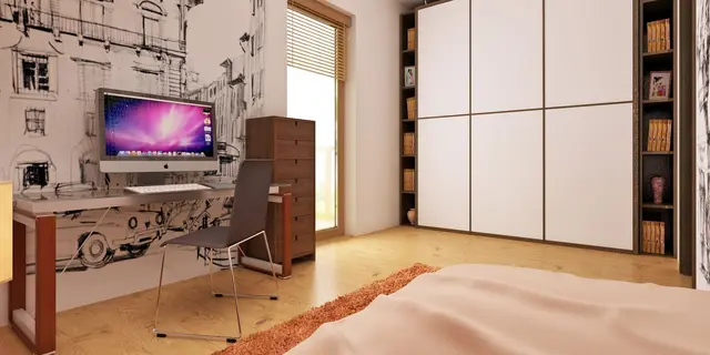 gotowy projekt domu Z1 D bl – aranżacja wnętrz, Tani w budowie drewniany dom parterowy o klasycznym układzie i prostej bryle