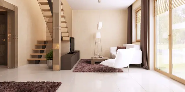 gotowy projekt domu Z1 D bl – aranżacja wnętrz, Tani w budowie drewniany dom parterowy o klasycznym układzie i prostej bryle