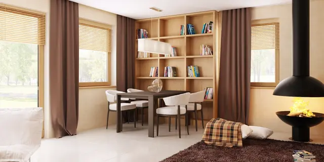 gotowy projekt domu Z1 D bl – aranżacja wnętrz, Tani w budowie drewniany dom parterowy o klasycznym układzie i prostej bryle