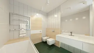 home project Z475 – interior arrangement, Parterowy dom z dachem 2-spadowym, 3 sypialniami oraz dużym zadaszonym tarasem.