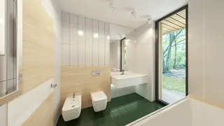 home project Z475 – interior arrangement, Parterowy dom z dachem 2-spadowym, 3 sypialniami oraz dużym zadaszonym tarasem.