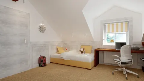 gotowy projekt domu Z3 D – aranżacja wnętrz, Projekt w technologii szkieletu drewnianego