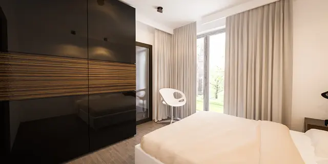 gotowy projekt domu Z423 – aranżacja wnętrz, Parterowy dom z garażem 2-stanowiskowym i 3 sypialniami.