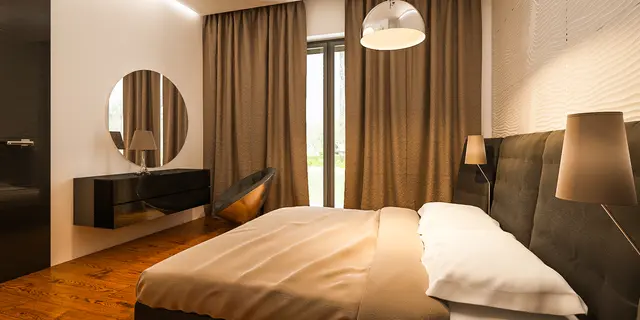 gotowy projekt domu Z425 – aranżacja wnętrz, Dom parterowy, z garażem 2stanowiskowym kuchnia od ogrodu i bocznym salonem.