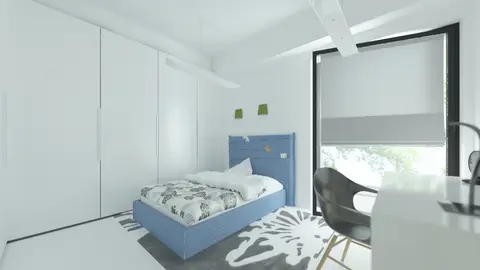 gotowy projekt domu Zx31 – aranżacja wnętrz, Nowoczesny, piętrowy dom z płaskim dachem i garażem 2-stanowiskowym.