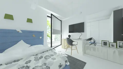 gotowy projekt domu Zx31 – aranżacja wnętrz, Nowoczesny, piętrowy dom z płaskim dachem i garażem 2-stanowiskowym.