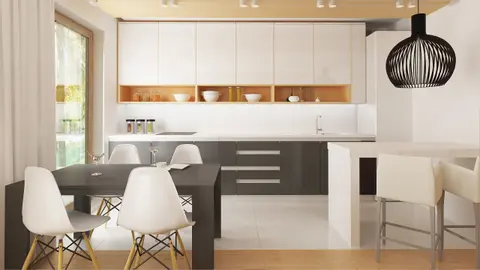 home project Z38 – interior arrangement, Podłużny dom z podwyższoną ścianką kolankową , sprawdzi się na wąskiej działce.