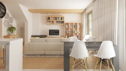 home project Z38 – interior arrangement, Podłużny dom z podwyższoną ścianką kolankową , sprawdzi się na wąskiej działce.