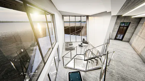 gotowy projekt domu Zr20 – aranżacja wnętrz, Futurystyczna rezydencja ze 100 metrowym salonem oraz dużymi przeszkleniami.