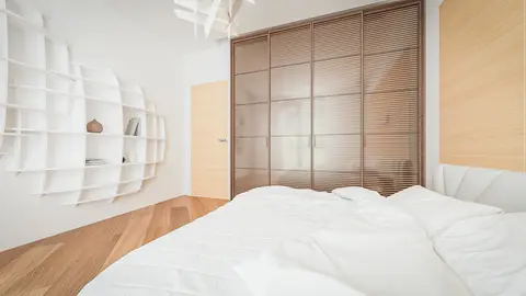 gotowy projekt domu Z477 – aranżacja wnętrz, Dom z poddaszem uzytkowym, dachem kopertowym i garażem jednostanowiskowym.