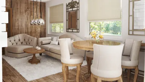home project Z39 – interior arrangement, Mały, przytulny dom z poddaszem, werandą od frontu, przekryty dachem dwuspadowym