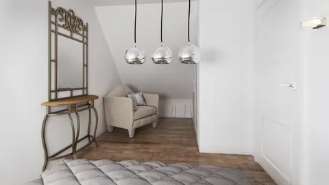 home project Z39 – interior arrangement, Mały, przytulny dom z poddaszem, werandą od frontu, przekryty dachem dwuspadowym