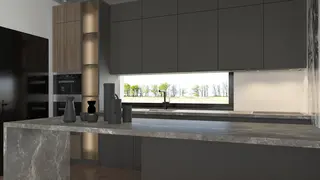 gotowy projekt domu Z522 – aranżacja wnętrz, Parterowy dom z garażem 2 stanowiskowym, 3 sypialniami i dachem 2-spadowym.