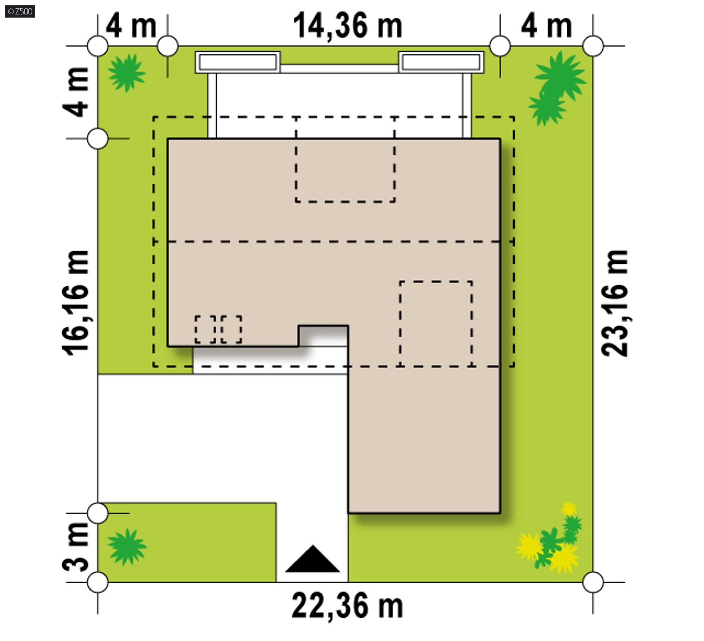 Home project  - Współczesny dom jednorodzinny z lukarną i garażem dwustanowiskowym