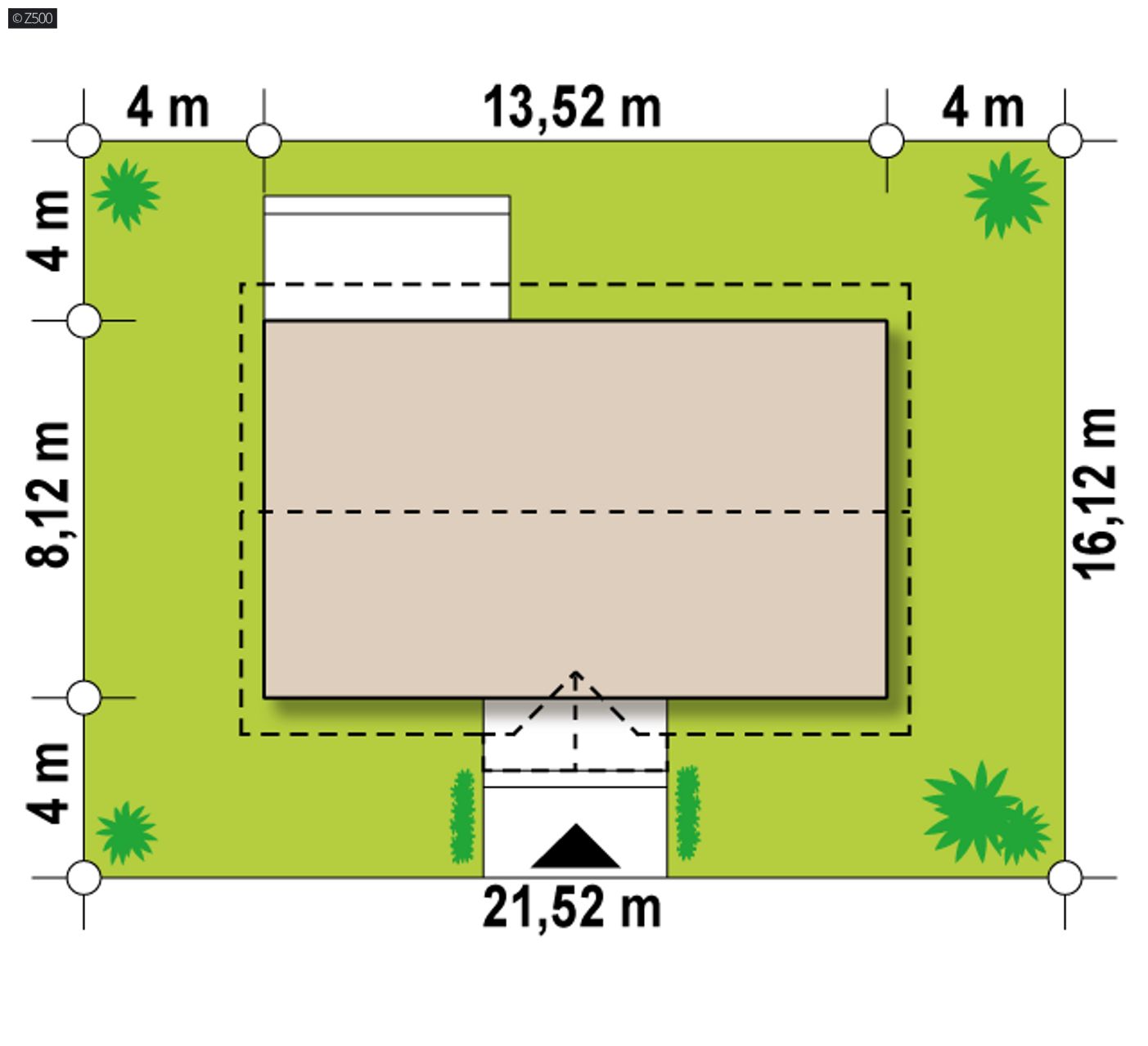 Home project  - Dom parterowy z dachem dwuspadowym. Tani w budowie i eksploatacji.