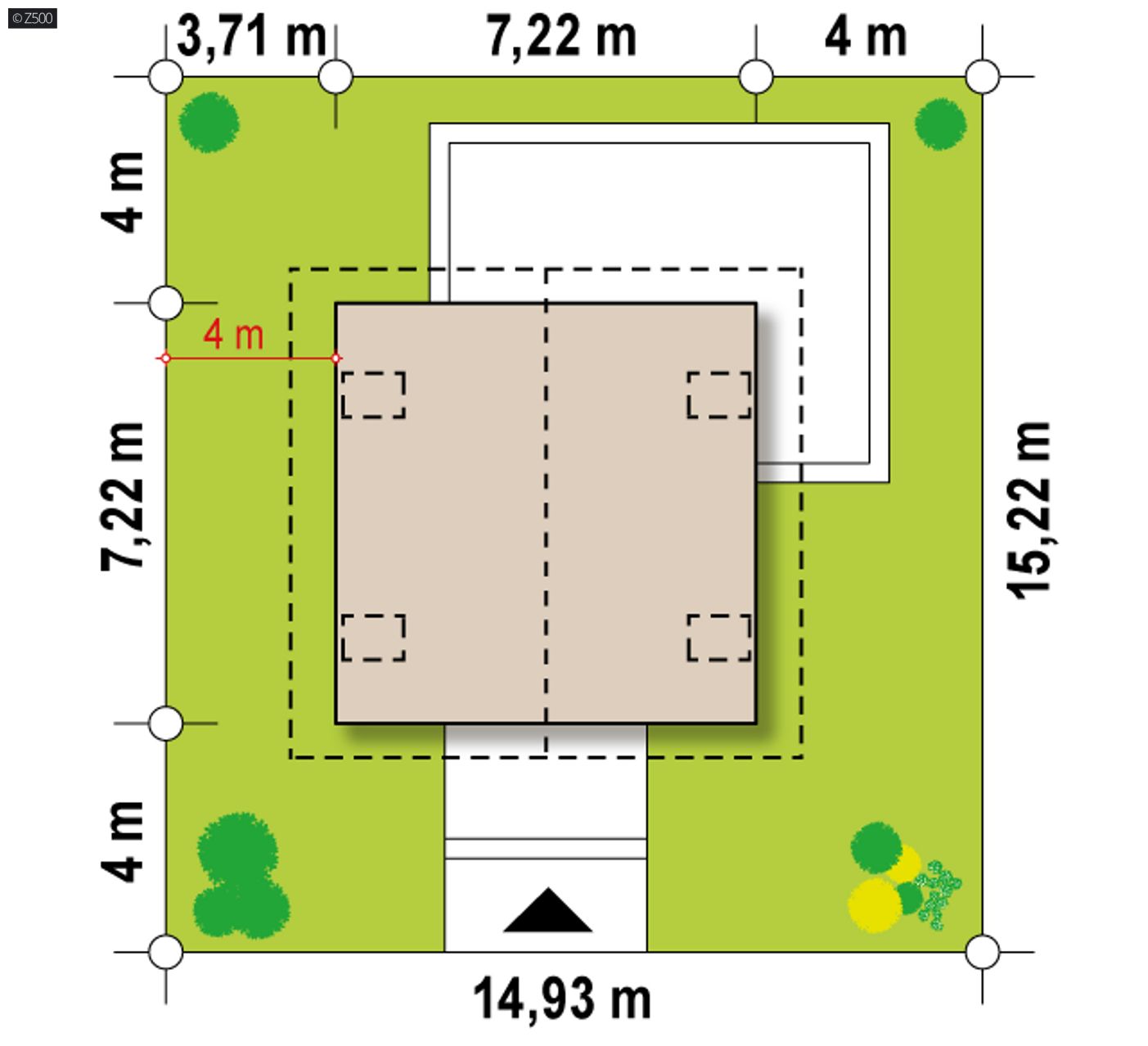 Gotowy projekt domu  - Mały, zgrabny i tani w budowie dom z 2 sypialniami na poddaszu i balkonami.
