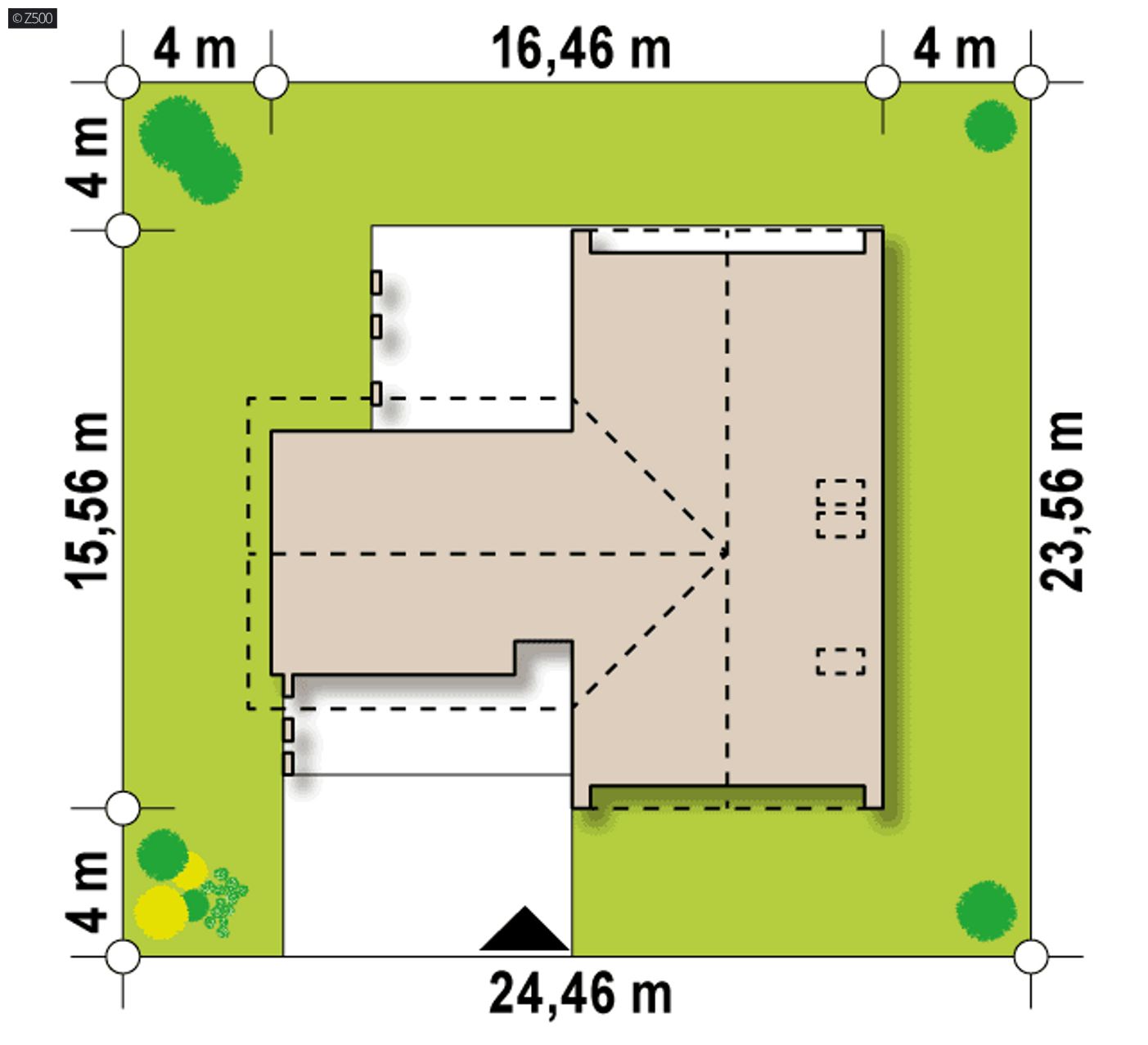 Home project  - Dom z poddaszem użytkowym, garażem dwustanowiskowym oraz antresolą.