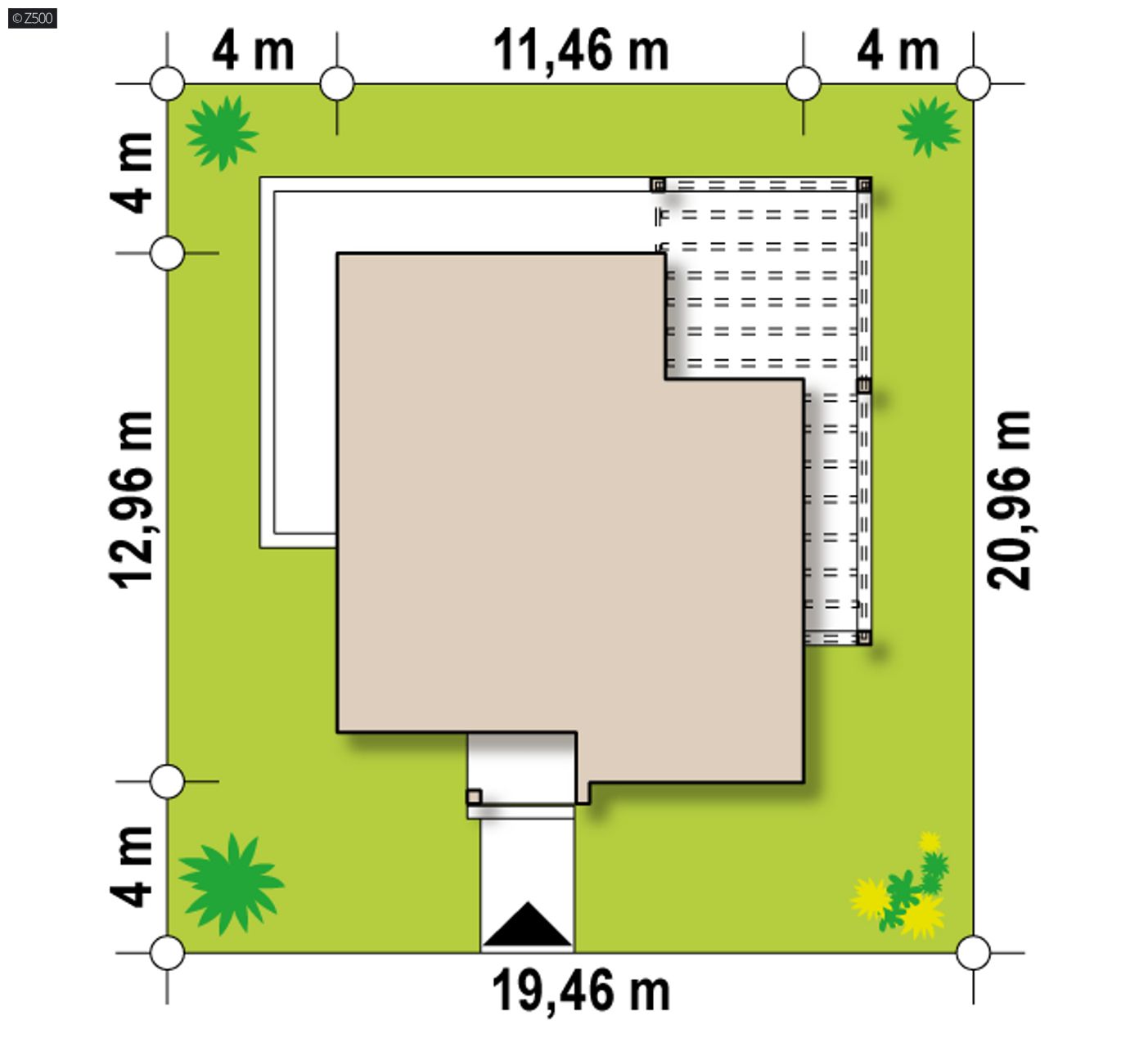 Gotowy projekt domu  - Nowoczesny, parterowy dom jednorodzinny.