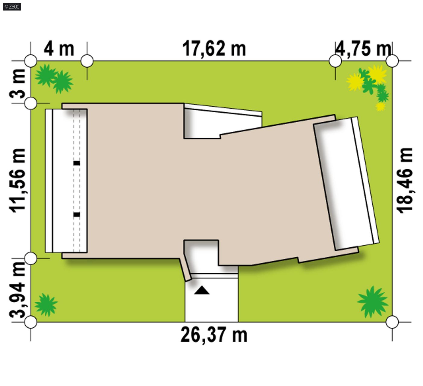 Gotowy projekt domu  - Nowoczesny parterowy dom w minimalistycznym stylu. 