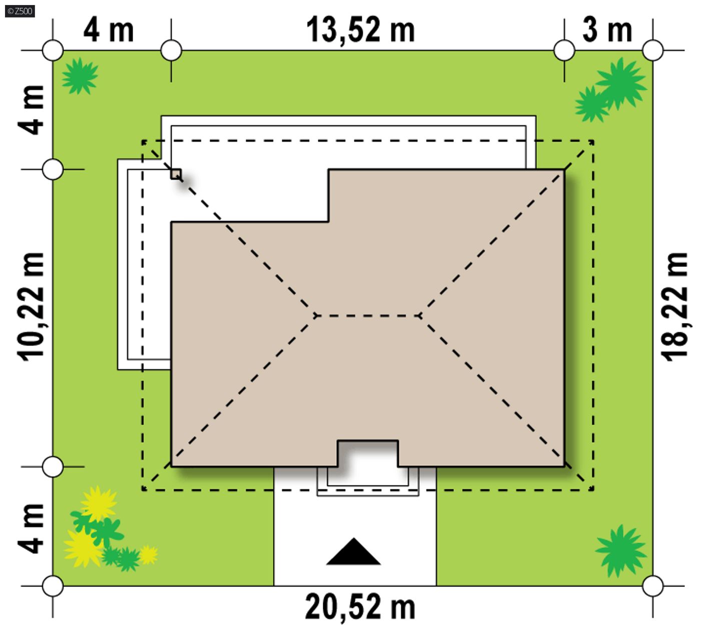 Home project  - Dom jednorodzinny, parterowy z tarasem w wersji drewnianej