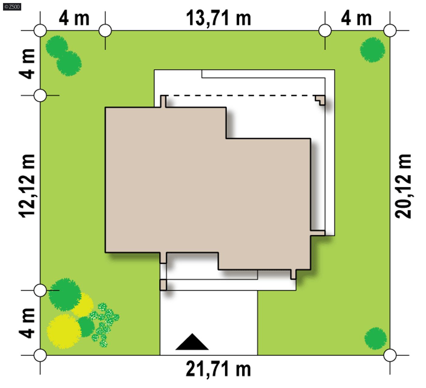 Home project  - nowoczesny dom parterowy w konstrukcji drewnianej z 2 sypialniami do 90m2