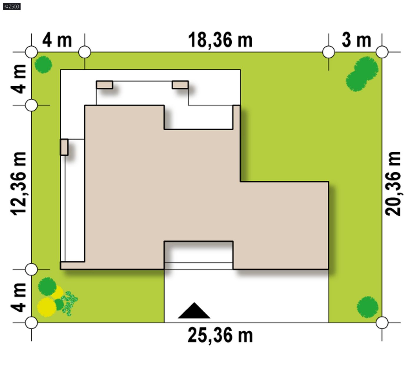Gotowy projekt domu  - Nowoczesny dom jednorodzinny z garażem dwustanowiskowym