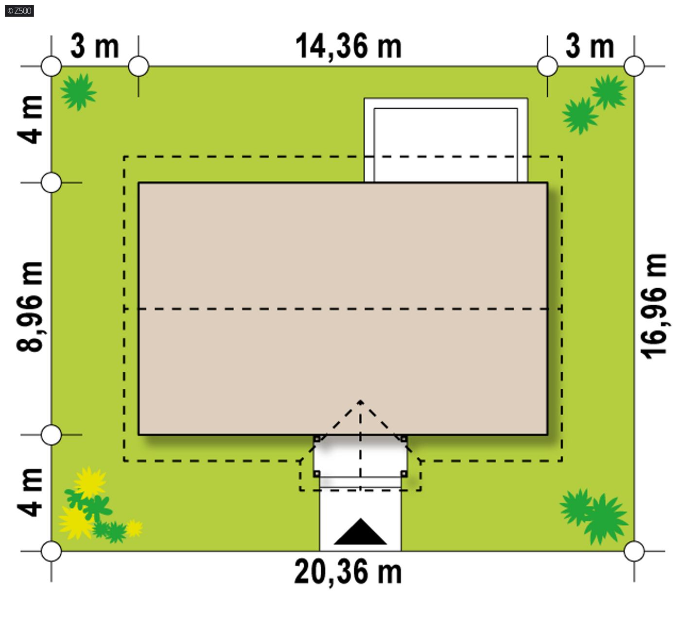 Home project  - Dom murowany jednorodzinny z dachem dwuspadowym.