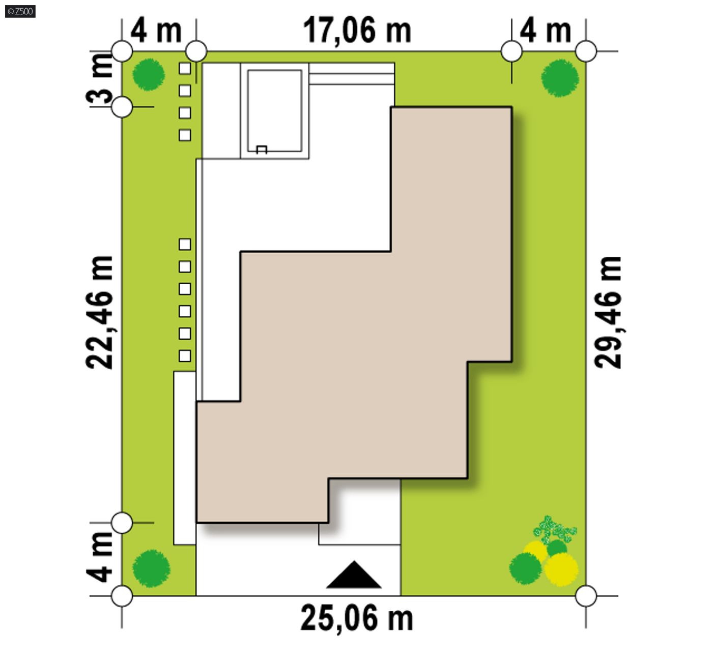 Gotowy projekt domu  - Nowoczesny dom parterowy z garażem dwustanowiskowym.