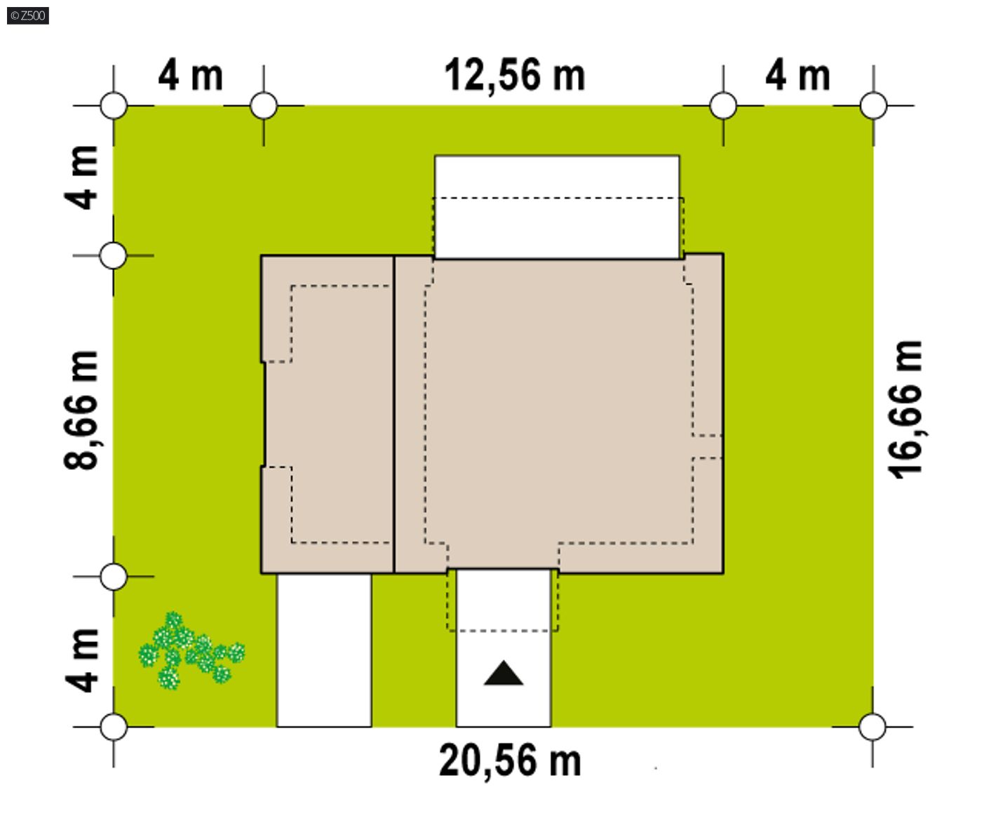 Home project  - Projekt domu jednorodzinnego, z garażem jednostanowiskowym.