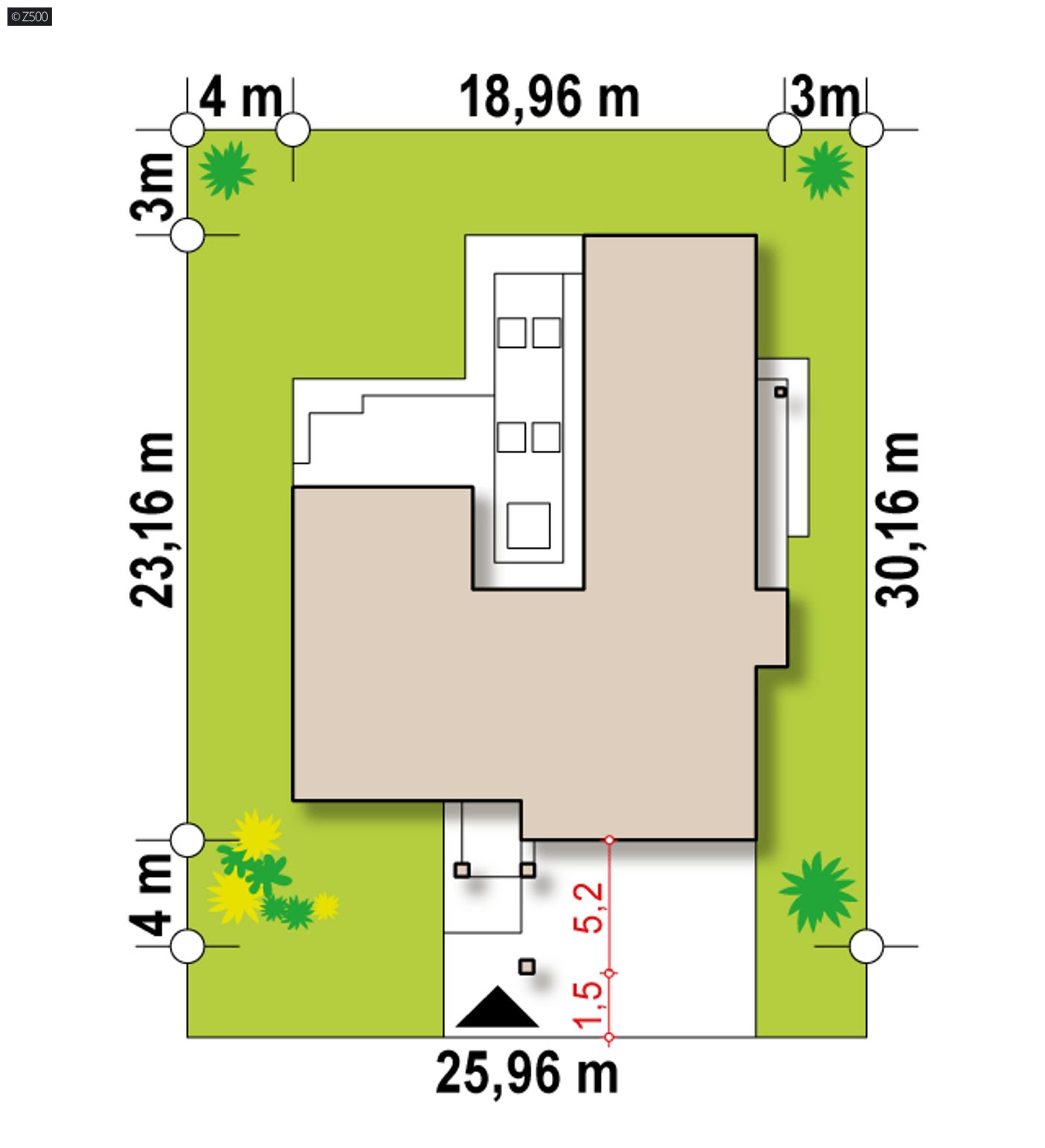 Home project  - Nowoczesny dom parterowy z garażem na 3 samochody oraz dużymi przeszkleniami.