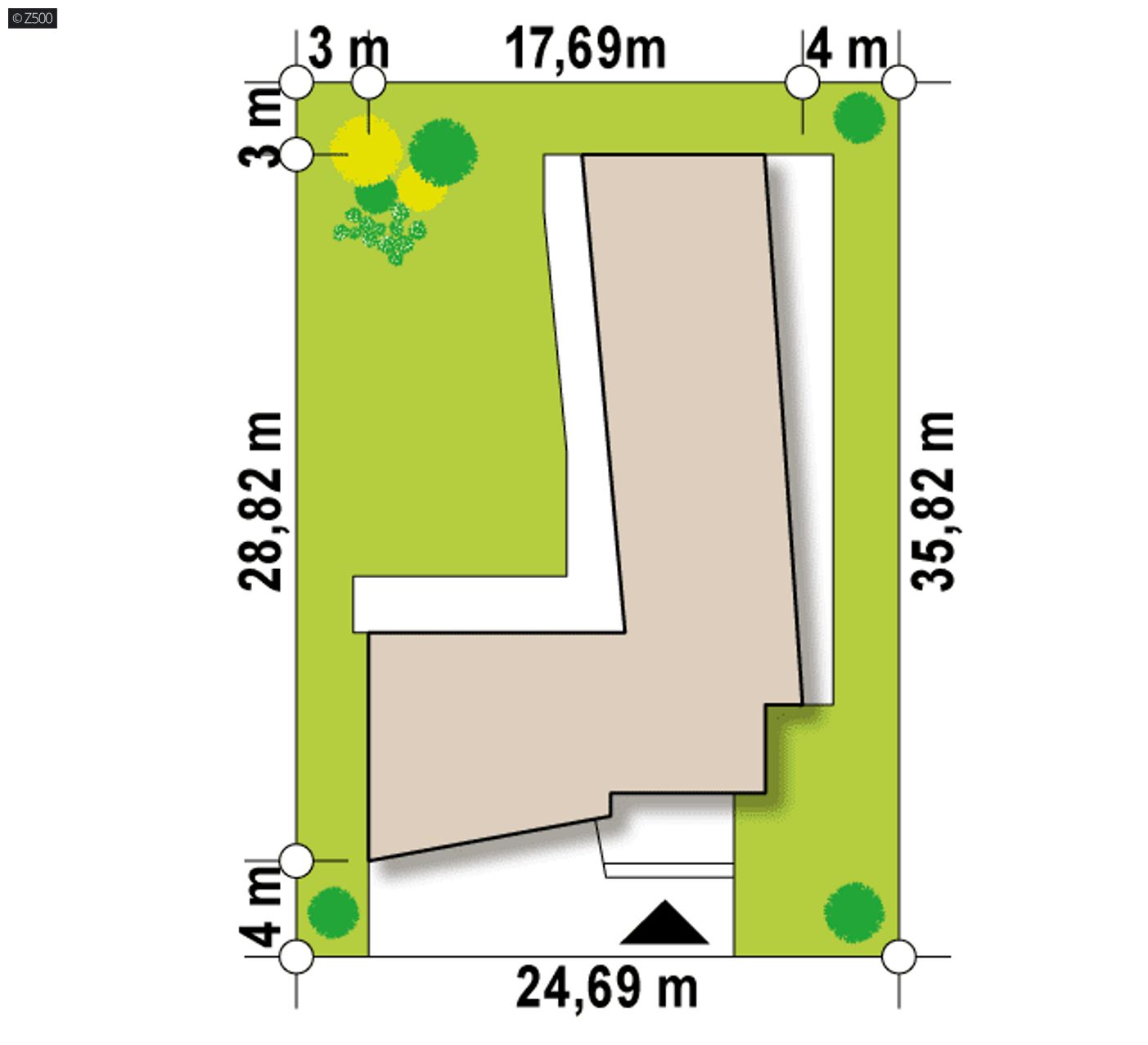 Gotowy projekt domu  - Nowoczesny parterowy autorodzinny dom z garażem na 3 samochody,duże przeszklenia