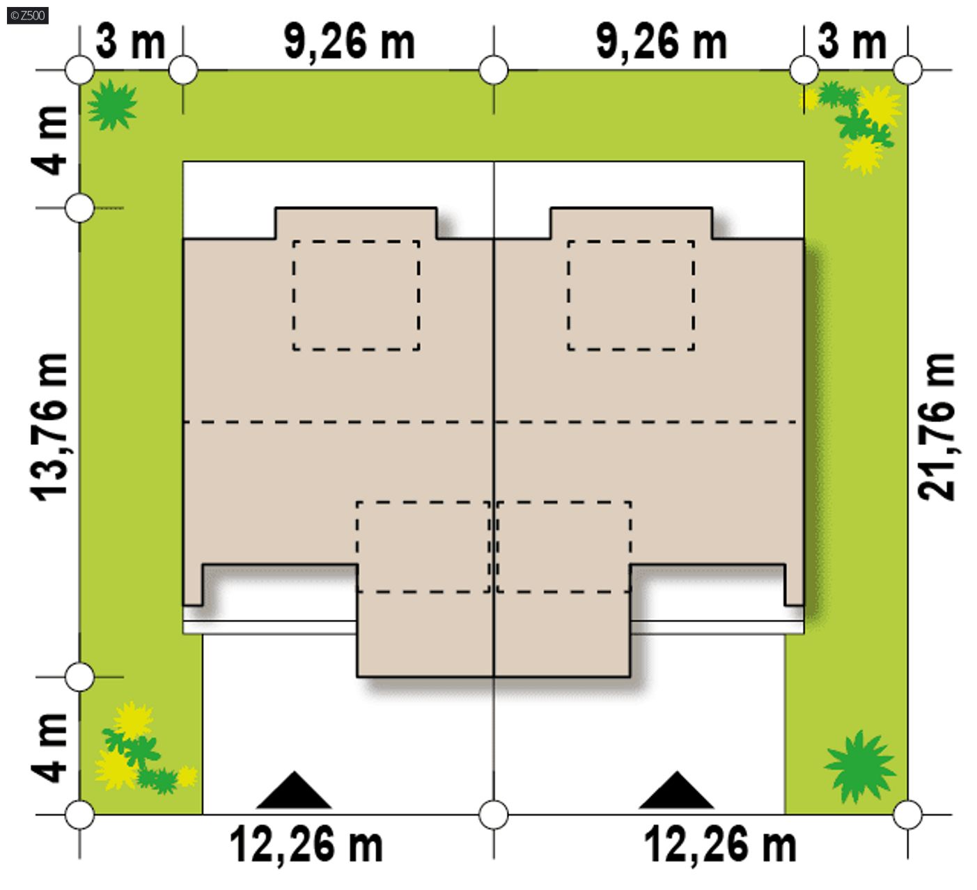 Home project  - Dom do zabudowy bliźniaczej lub szeregowej do 120m2 z 3 sypialniami oraz garażem