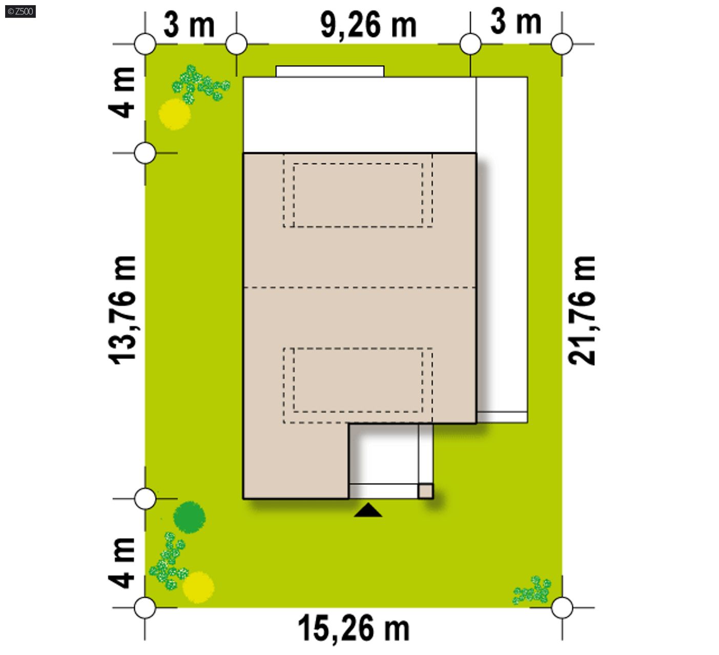 Home project  - Dom w zabudowie bliźniaczej, z poddaszem użytkowym i garażem jednostanowiskowym