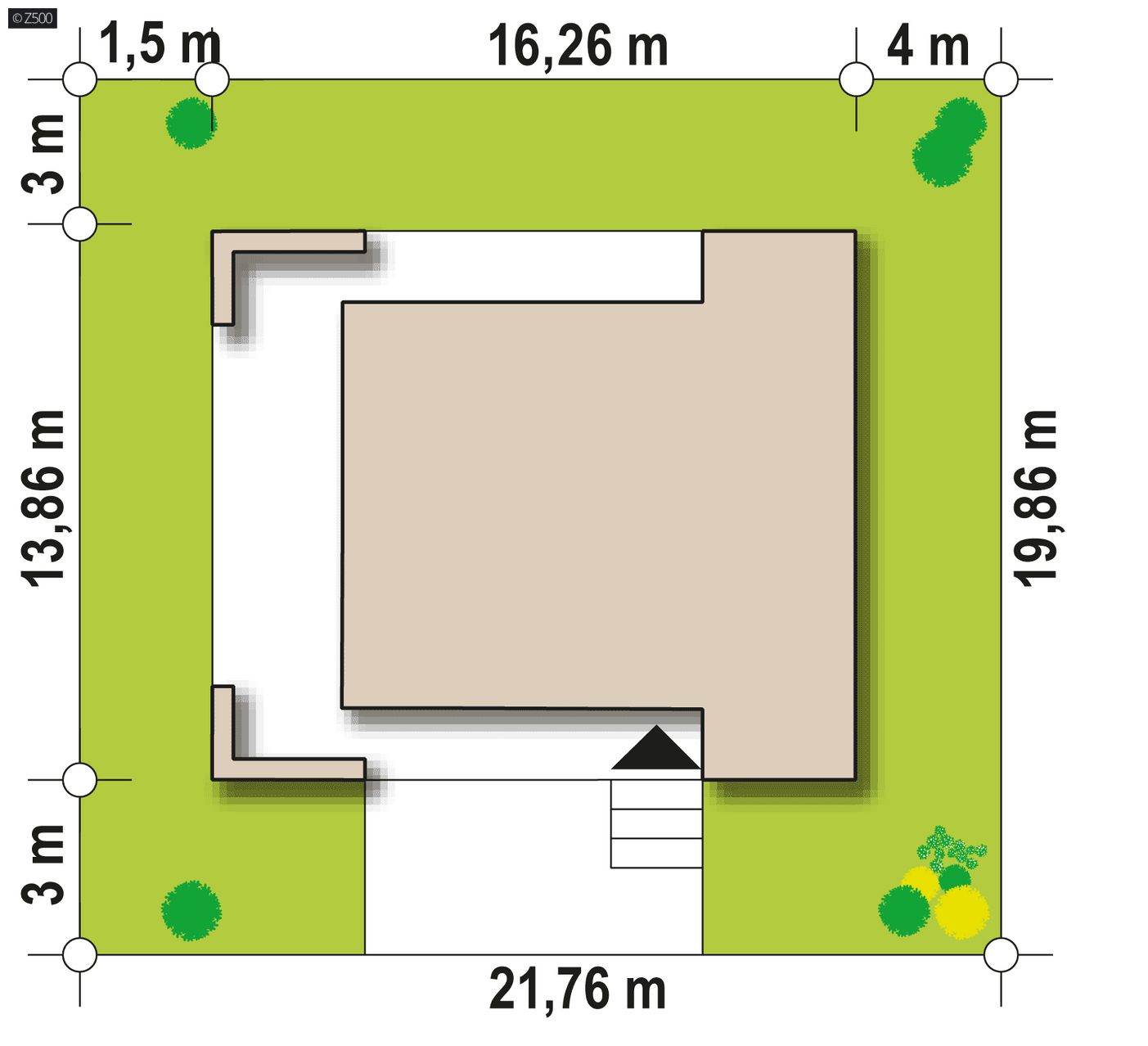 Home project  - Dom jednorodzinny z pełnym piętrem i garażem dwustanowiskowym.