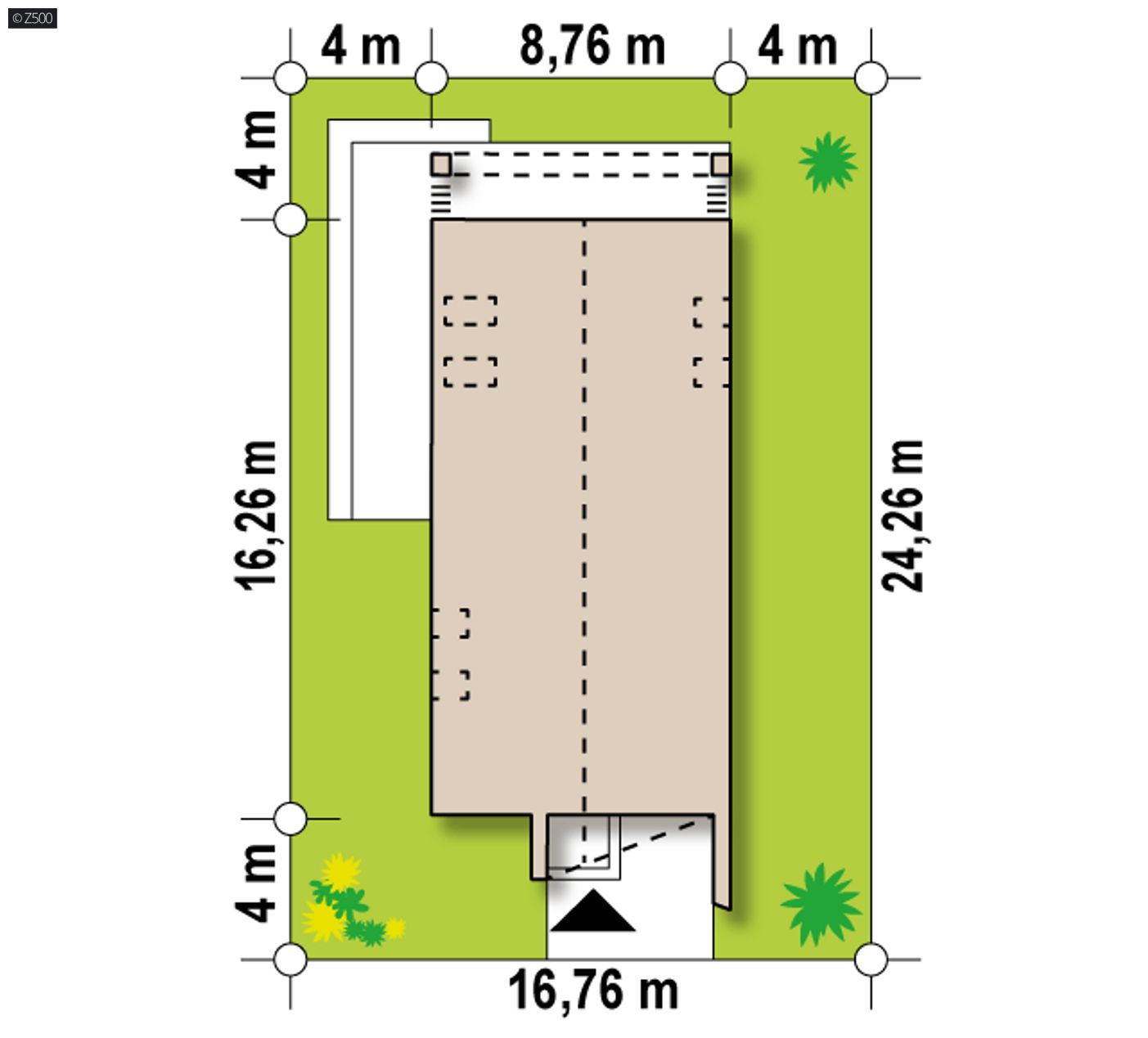 Gotowy projekt domu  - Dom z poddaszem użytkowym. Nowoczesna stodoła.