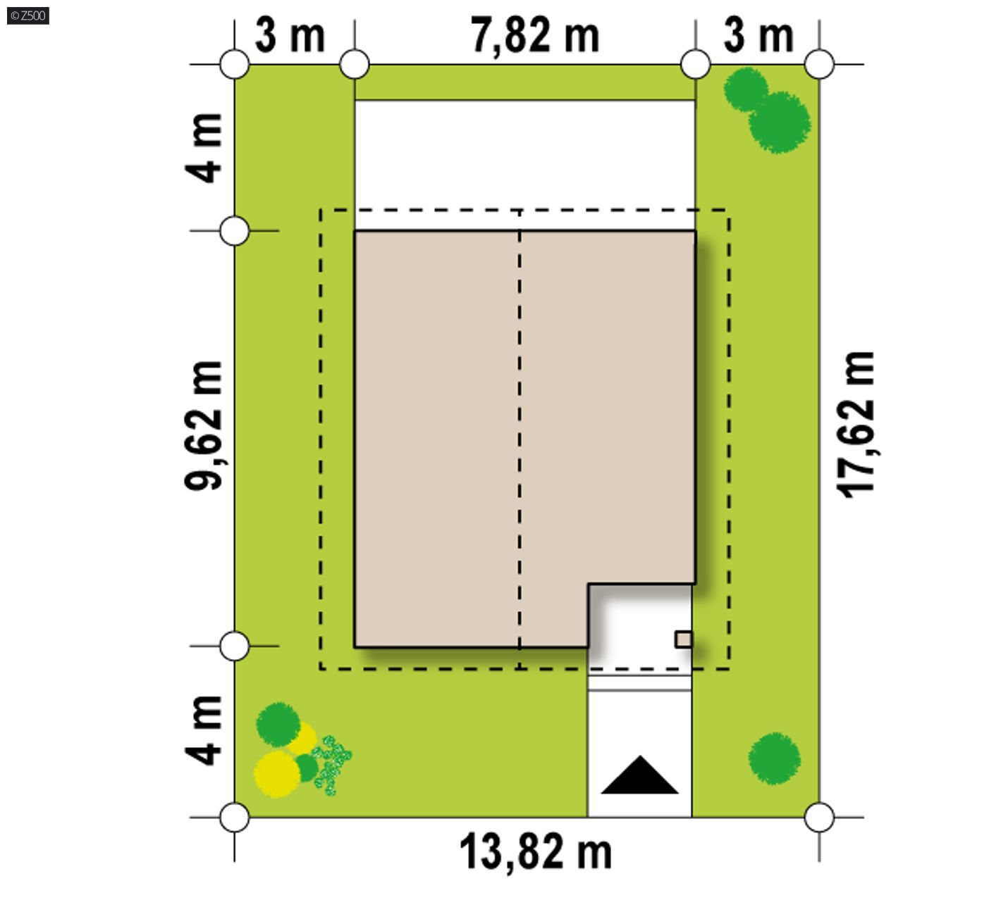 Home project  - Prosty w budowie dom z dwuspadowym dachem przeznaczony także na wąską działkę.