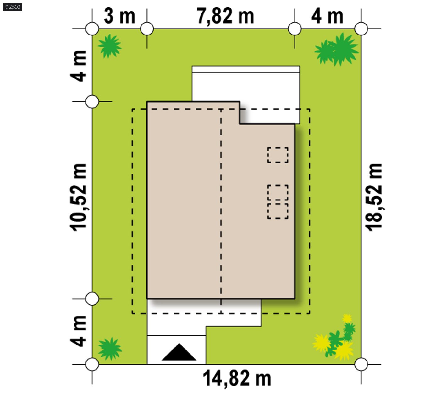 Home project  - Dom na wąską działkę w szkielecie drewnianym i ogrzewaniem na paliwo stałe