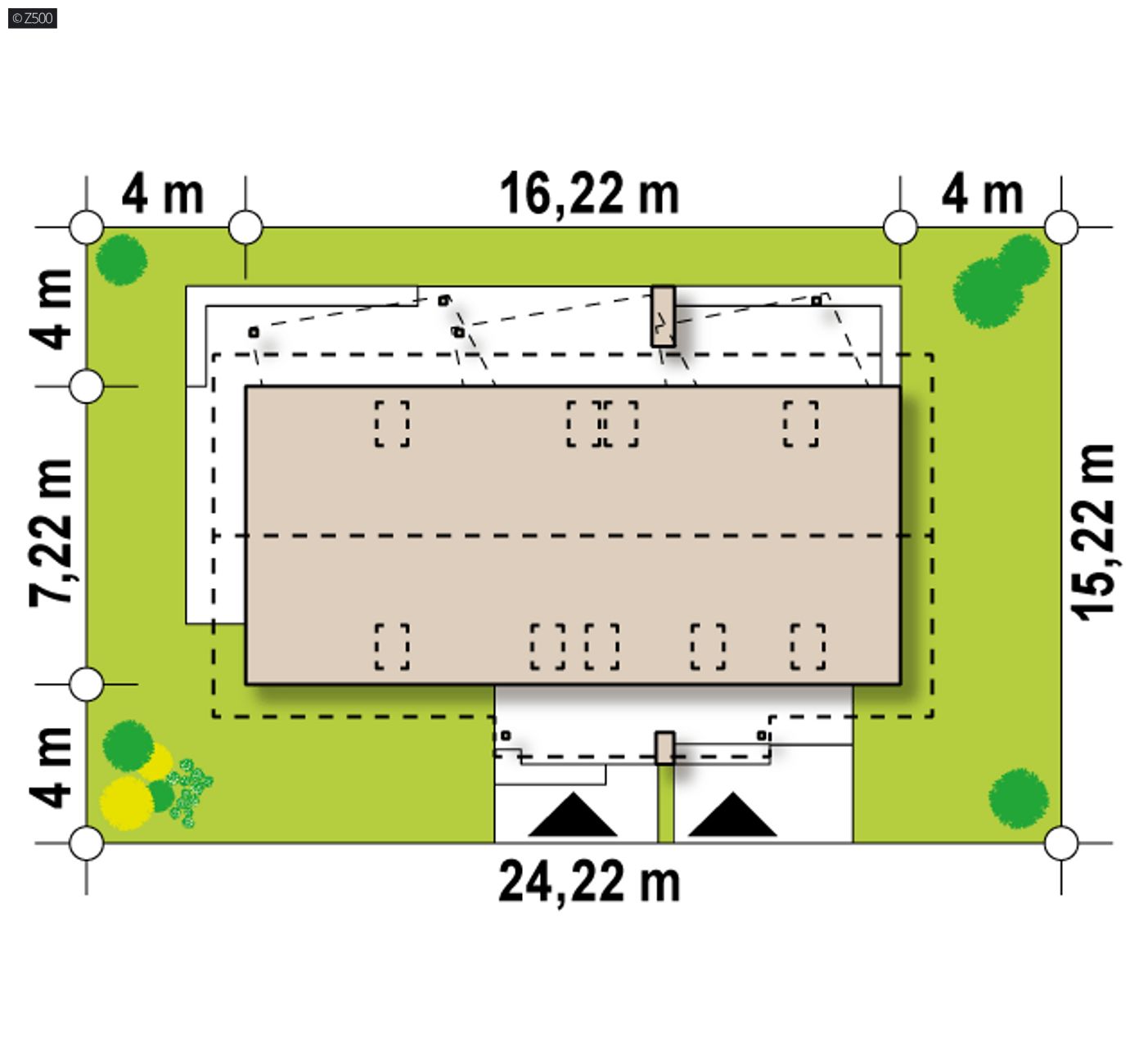 Gotowy projekt domu  - dom jednorodzinny dwulokalowy