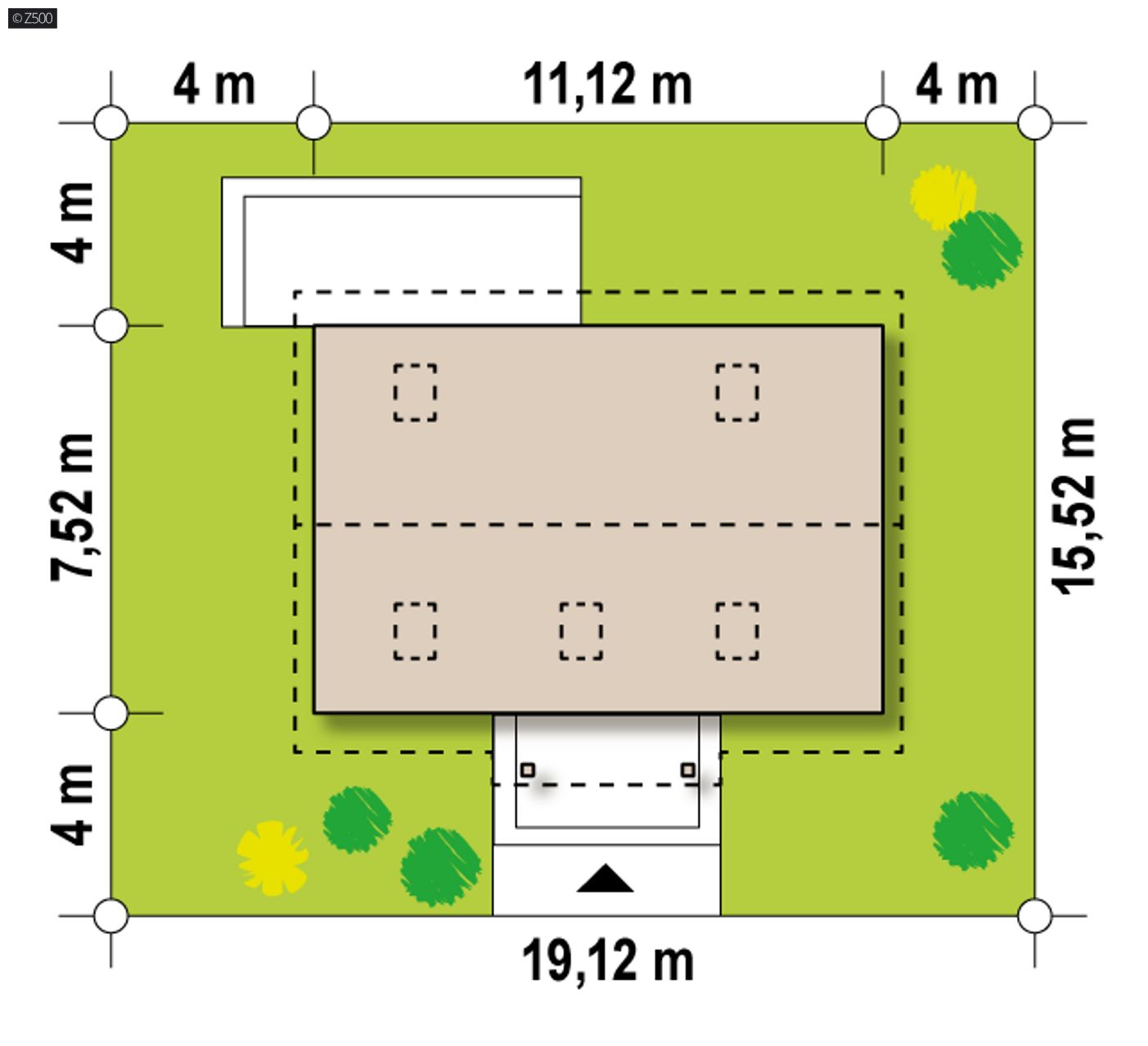 Gotowy projekt domu  - z poddaszem użytkowym, podwyższoną ścianką kolankową, piec na biomasę