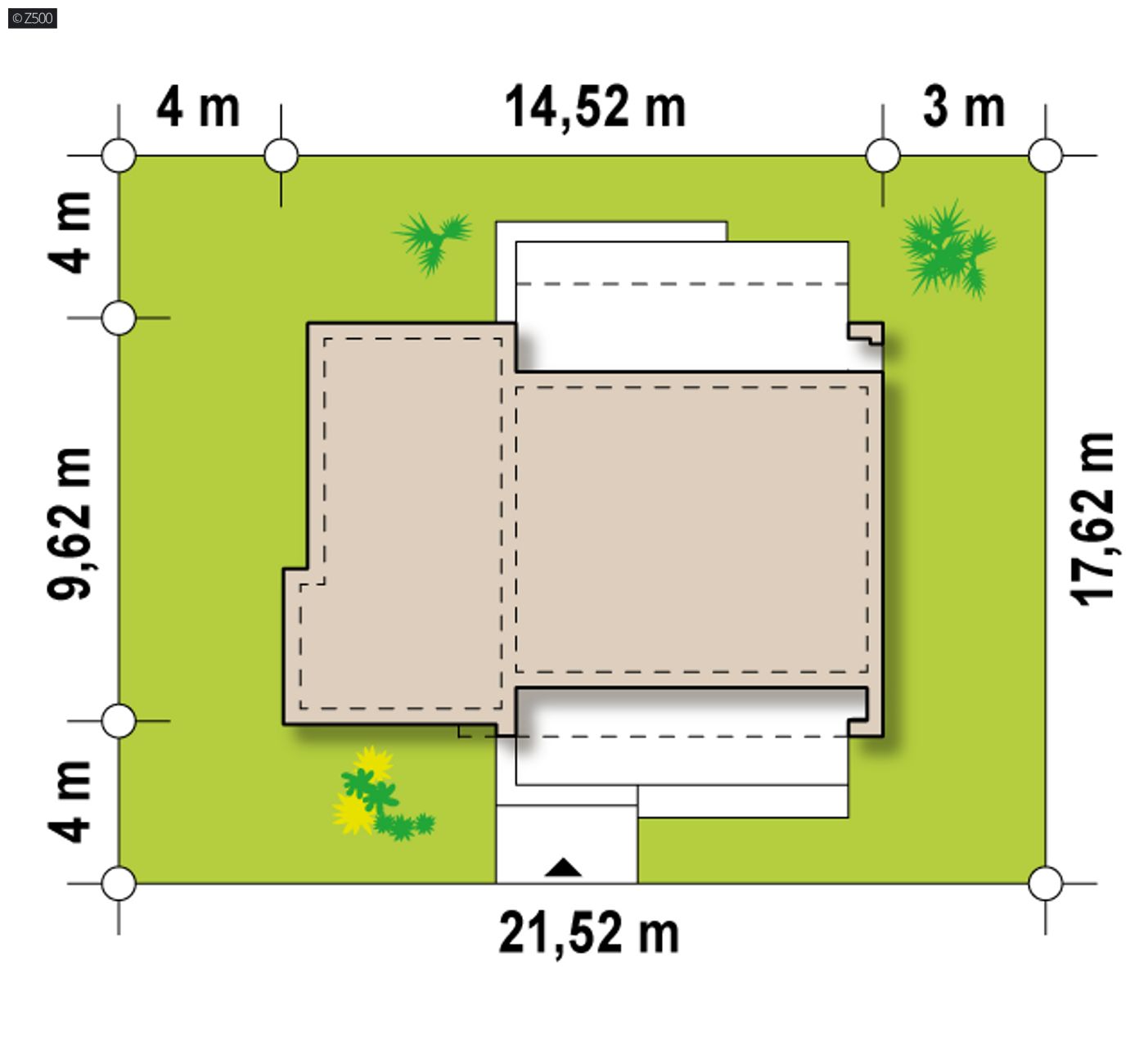 Home project  - Nowoczesny dom parterowy z funkcjonalnym wnętrzem, 3 sypialnie i duży taras.