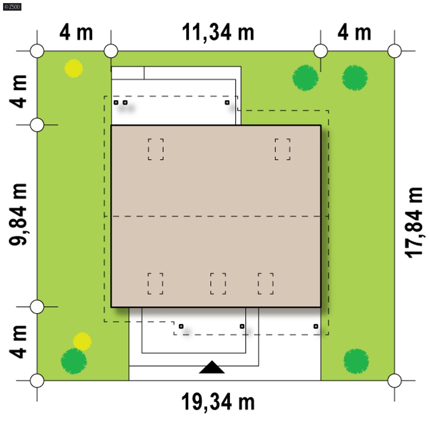 Home project  - Łatwy w budowie dom z poddaszem, przestronną częścią dzienną i garażem.