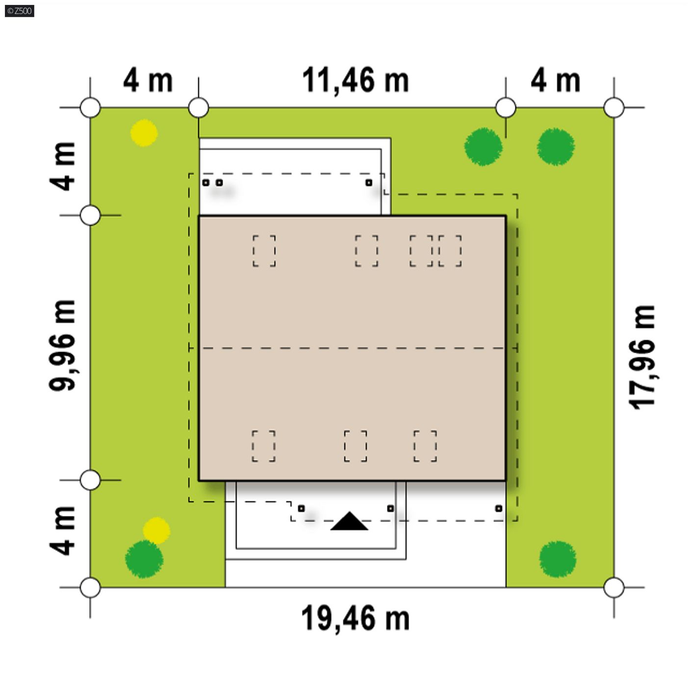 Gotowy projekt domu  - Łatwy w budowie dom z poddaszem, przestronną częścią dzienną i garażem.