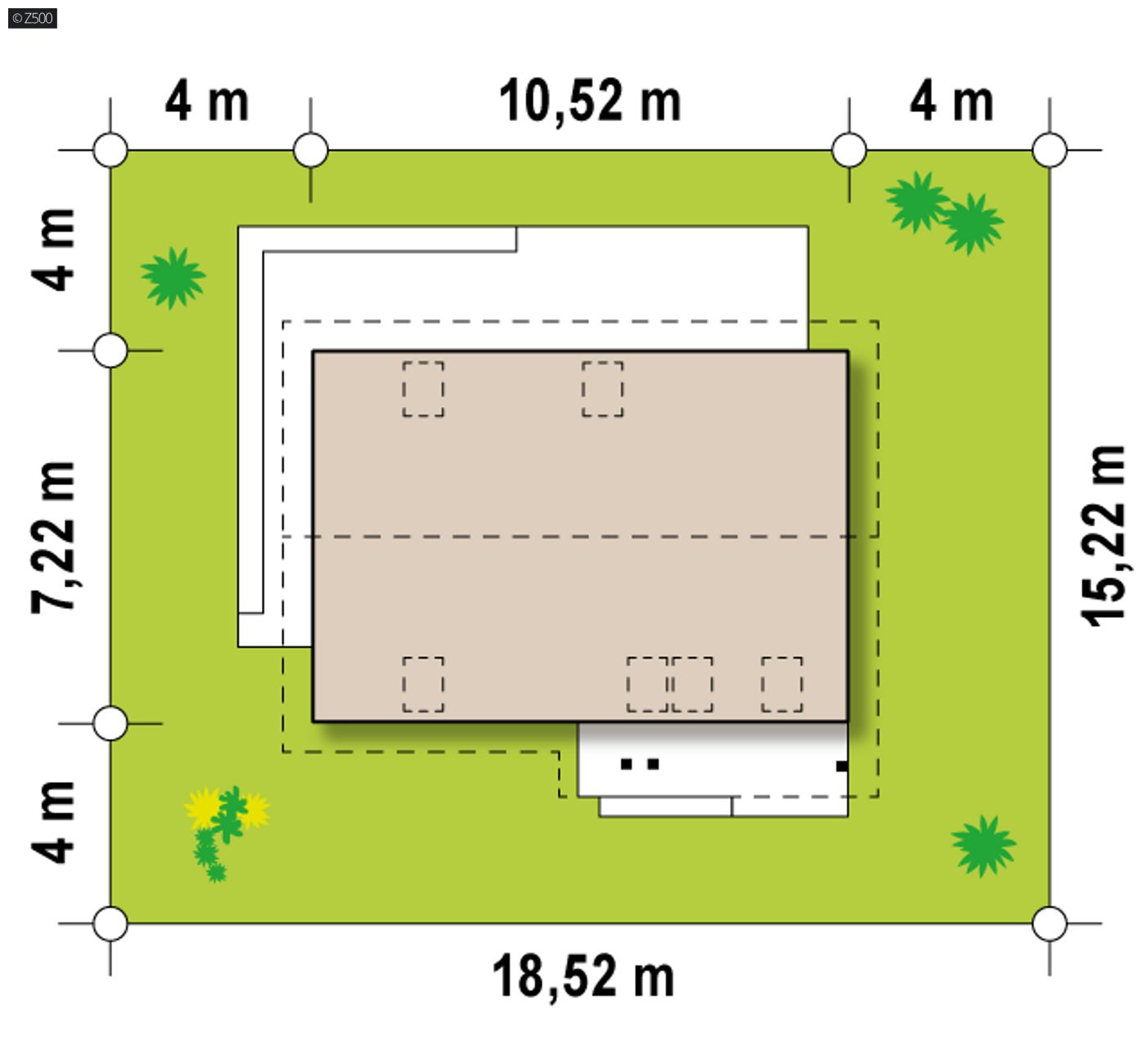 Gotowy projekt domu  - Kompaktowy dom z poddaszem użytkowym o funkcjonalnym wnętrzu.