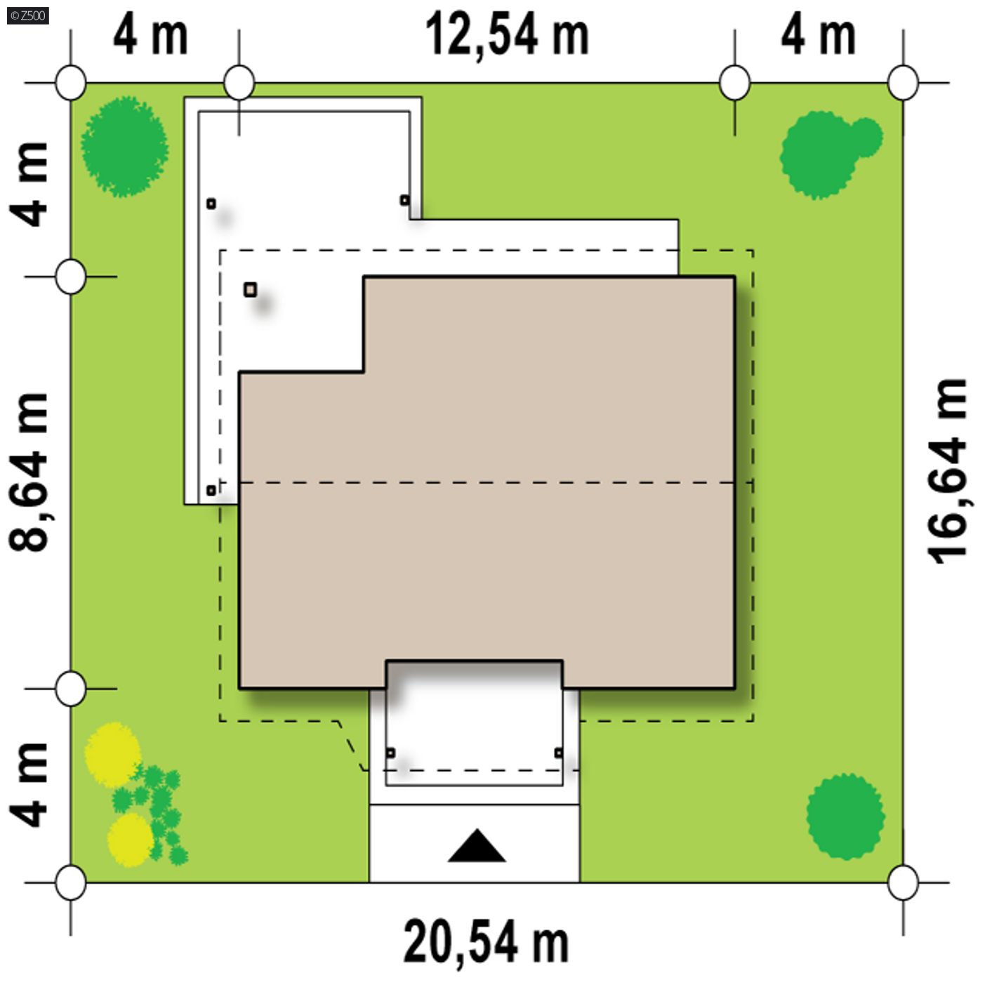 Home project  - Tani w budowie, mały dom parterowy z dwuspadowym dachem i dwoma pokojami.